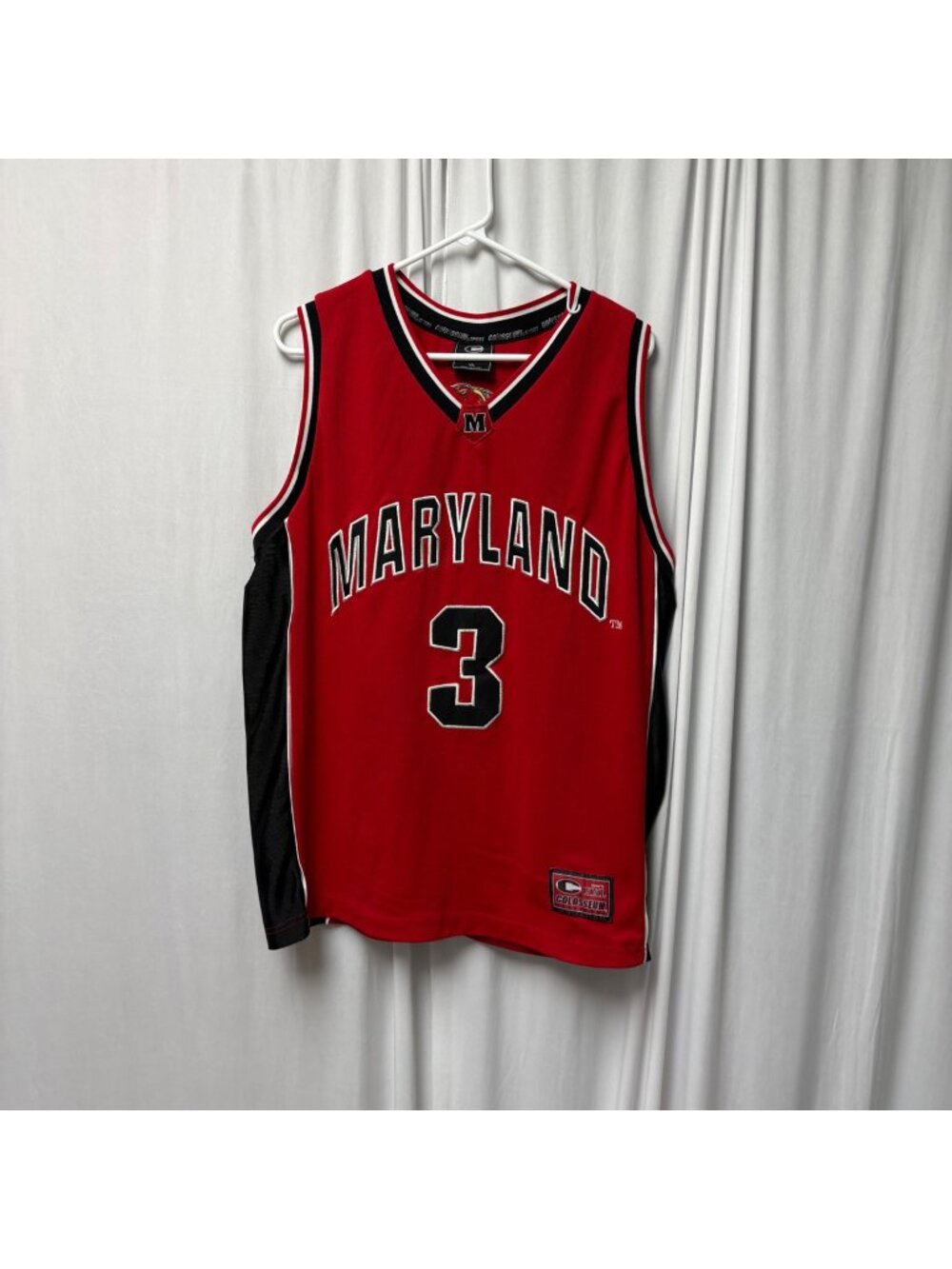 NCAA Maryland Terrapins Basketball Jersey Mens Size XXL Sleeveless Red Black #3
